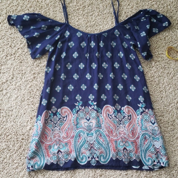 Navy and Paisley Top - Picture 5 of 6